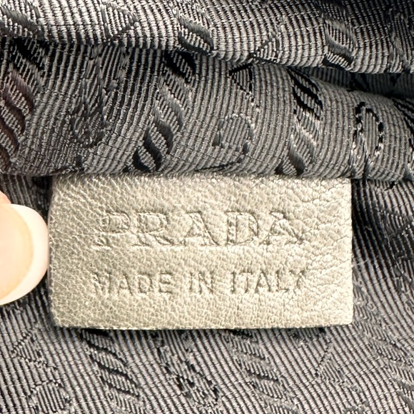 PRADA Tessuto Nylon Ruffle Tote Grey - Picture 12 of 13